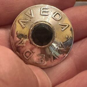 Aveda Sterling Silver and Dark Ruby Pin/Pendant